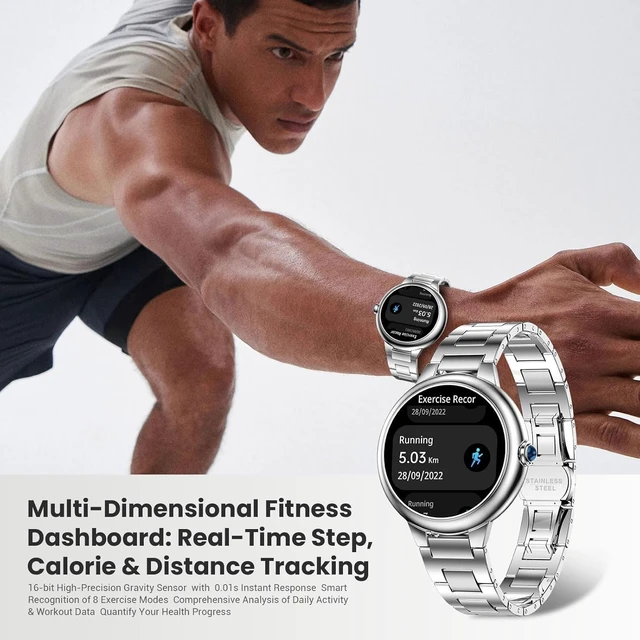 Alt view image 4 of 7 - Luxury Smart Watches for Women, 1.19" AMOLED, DA GPT, Answer/Make Call Heart Rate/Blood Pressure/SpO2/Sleep Tracker, AI Watch Face, 107 Sport Modes Fitness Tracker, IP67 Waterproof, iOS/Android