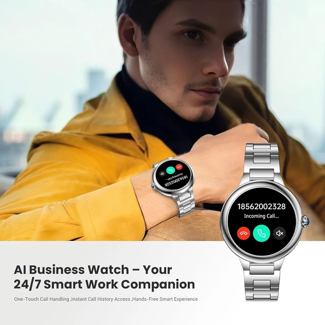 Alt view image 7 of 7 - Luxury Smart Watches for Women, 1.19" AMOLED, DA GPT, Answer/Make Call Heart Rate/Blood Pressure/SpO2/Sleep Tracker, AI Watch Face, 107 Sport Modes Fitness Tracker, IP67 Waterproof, iOS/Android