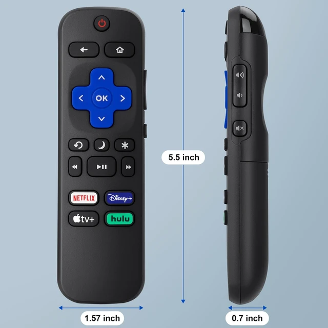 Alt view image 7 of 7 - Replacement Remote Control Only for Roku TV2 Pack Compatible for TCL Roku/Hisense Roku/Onn Roku/Sharp Roku/Philips Roku Smart TVs Fully Compatible with All Roku TV Models