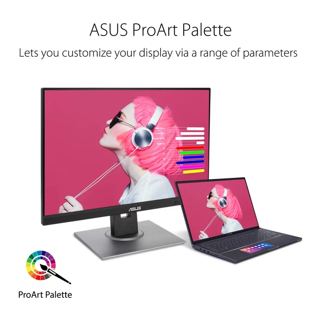 Alt view image 7 of 7 - ProArt PA248QV 24 Inch WUXGA 16:10 Professional Monitor (1920 X 1200), Calman Verified, Delta E<2, 100% sRGB, Eye Care, Anti-Glare, Ergonomic Stand, HDMI, DP