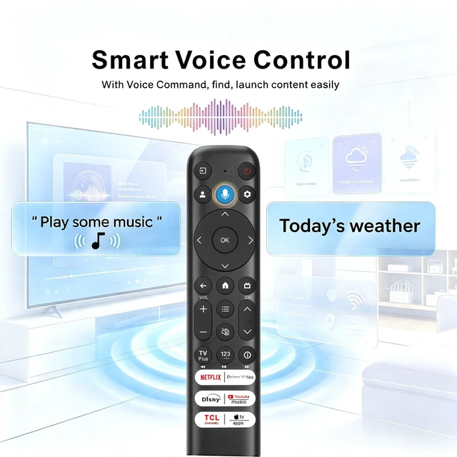 Alt view image 6 of 7 - Smart Replacement for TCL TV Remote Control Universal, Motion Backlit, Voice & Bluetooth, fits TCL Google TV/Fire/Android TVs 2016-2026