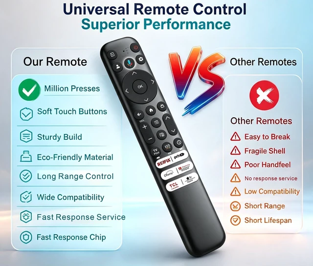 Alt view image 7 of 7 - Smart Replacement for TCL TV Remote Control Universal, Motion Backlit, Voice & Bluetooth, fits TCL Google TV/Fire/Android TVs 2016-2026