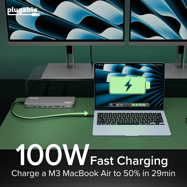 Alt view image 5 of 7 - USB C Docking Station, Dual Monitor 4K 60Hz 2X HDMI or DisplayPort