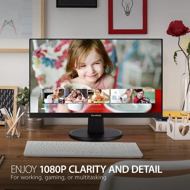 Alt view image 2 of 7 - VS2247-MH 22 Inch 1080p Monitor, 100Hz Refresh Rate for Smooth Home and Office Viewing, Eye Care Technology, Thin Bezels, HDMI, and VGA Inputs