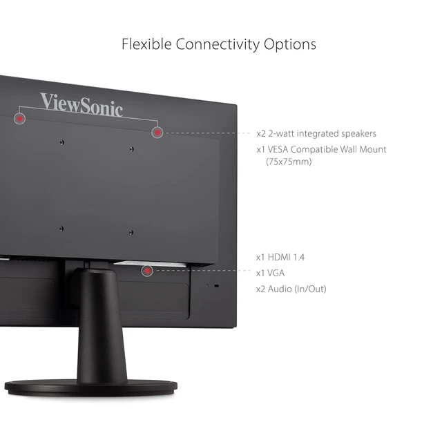 Alt view image 6 of 7 - VS2247-MH 22 Inch 1080p Monitor, 100Hz Refresh Rate for Smooth Home and Office Viewing, Eye Care Technology, Thin Bezels, HDMI, and VGA Inputs