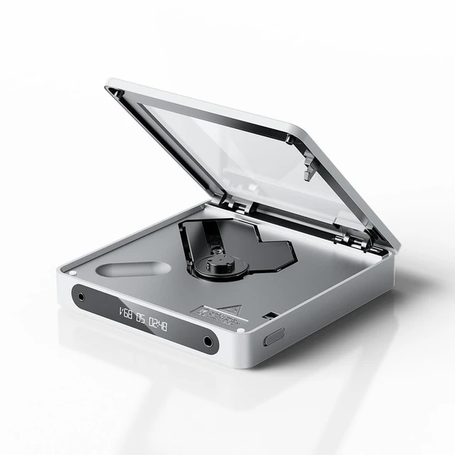 Alt view image 6 of 6 - DM13 Multifunctional Portable Stereo CD Player with Long-Lasting Battery, Supports USB Ripping, Optical/coaxial/3.5mm/4.4mm outputs (Skylight Bluetooth)