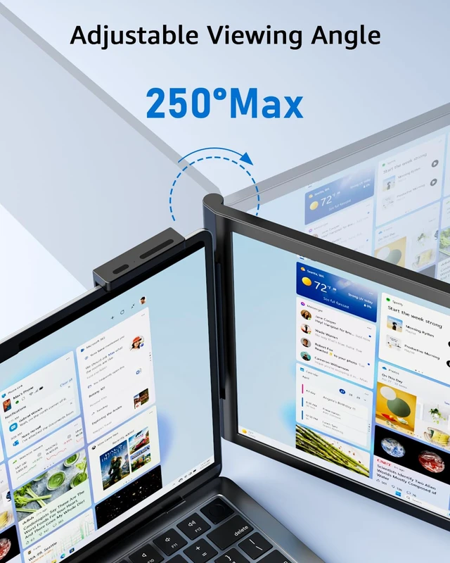 Alt view image 6 of 7 - Laptop Screen Extender, 14" FHD 1920×1080 Travel Monitor with USB Type C Port and Built-in Speakers Compatible with MacBook