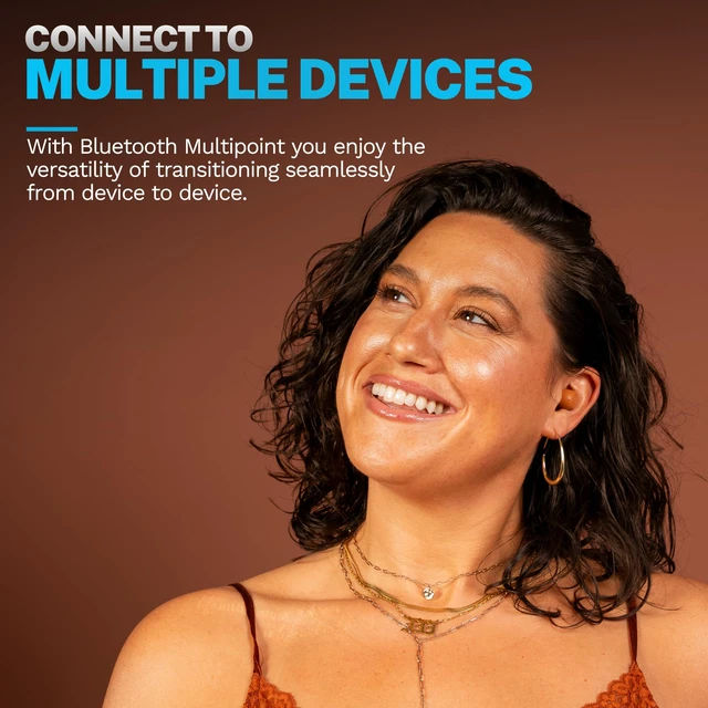 Alt view image 3 of 7 - JBuds Mini Tones, True Wireless Earbuds, Bluetooth Multipoint, Be Aware Audio, IP55 Sweat Resistant, 7572 W