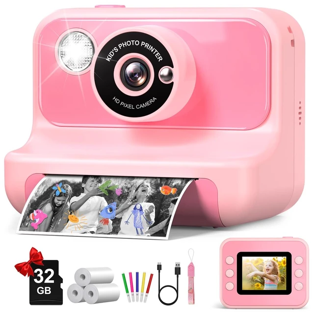 Main image of Kids Camera Instant Print, Kids Camera 1080P HD Video Digital Camera Christmas Birthday Gifts for Girls and Boys, Toddler Toy for 3-12 Years Old