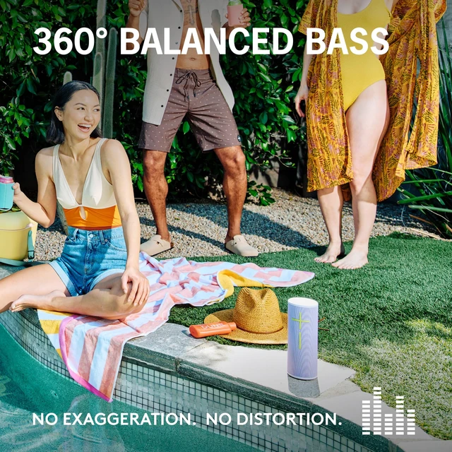 Alt view image 2 of 7 - MEGABOOM 4 Waterproof Bluetooth Speaker - Lilac Immersive 360-degree sound, balanced bass, floating design, 20-hour battery, 147ft (45m) range