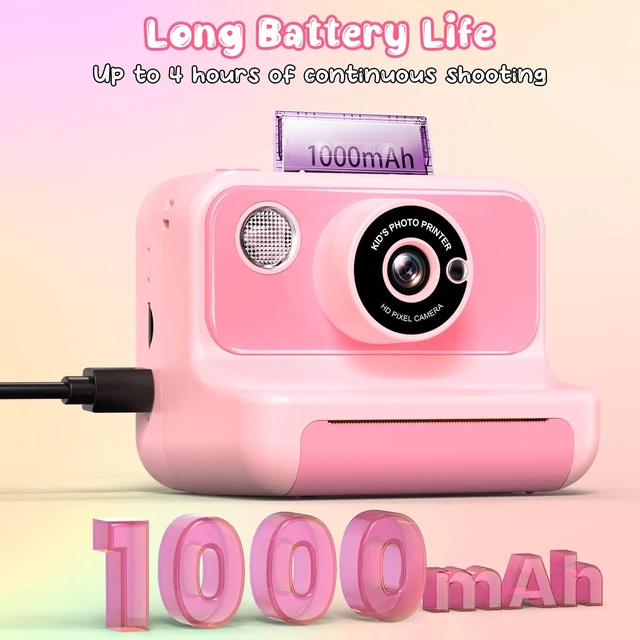 Alt view image 4 of 7 - Kids Camera Instant Print, Kids Camera 1080P HD Video Digital Camera Christmas Birthday Gifts for Girls and Boys, Toddler Toy for 3-12 Years Old
