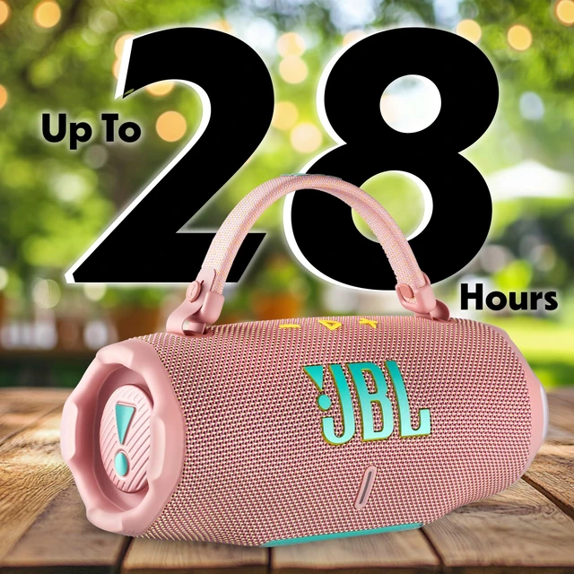 Alt view image 7 of 7 - Charge 6 Portable Bluetooth Speaker (Pink) IP68 Waterproof, DustProof, and DropProof, Outdoor Wireless Audio 28Hrs Playtime + Travel Case Bundle