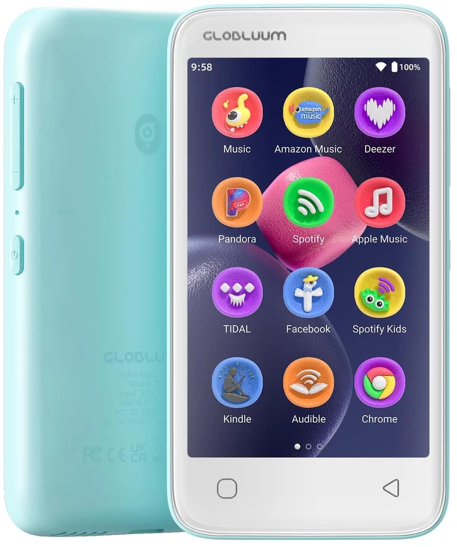 Main image of 96GB MP3 Player with Bluetooth 5.0 and WiFi, Music Player with Spotify, Audible, Pandora, Libby, Spotify Kids, 4" Touchscreen Android MP4 Player with HiFi Sound (Mint Green)