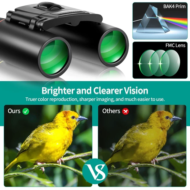 Alt view image 4 of 7 - 12X25 Small Binoculars with Clear Vision, Pocket Compact Lightweight, Portable, Design for Adults Theater Concert Opera Travel Bird Watching Hiking Cruise