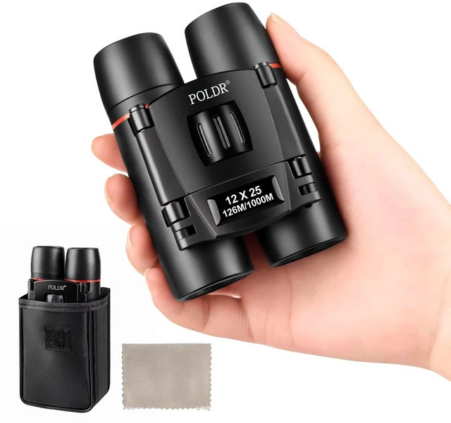 Main image of 12X25 Small Binoculars with Clear Vision, Pocket Compact Lightweight, Portable, Design for Adults Theater Concert Opera Travel Bird Watching Hiking Cruise