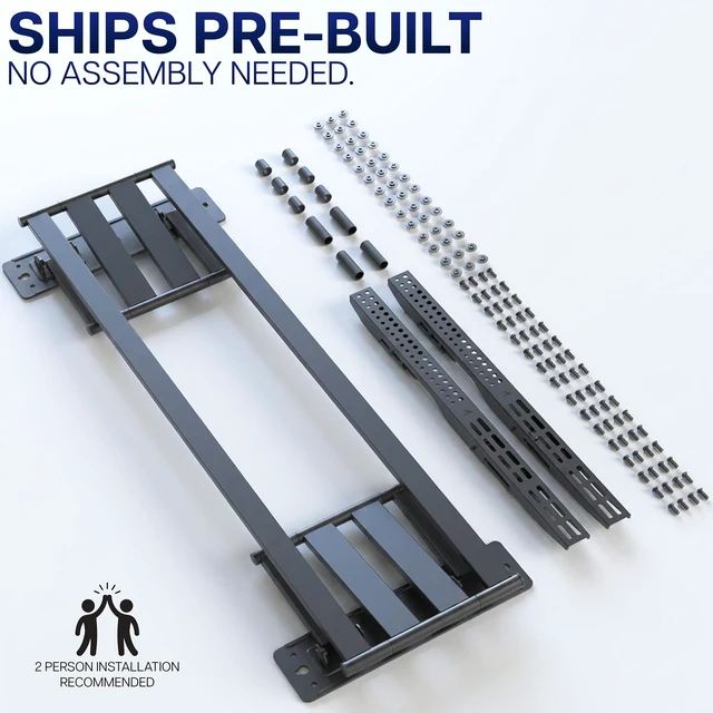 Alt view image 7 of 7 - Black Corner TV Wall Mount for 75-120 in Flat Screens, MOUNT-CR120C Sturdy Steel Dual Arm Design, Full Motion TV Mount for LCD LED Plasma Flat Screens, VESA up to 1000x600, Holds 275 lbs