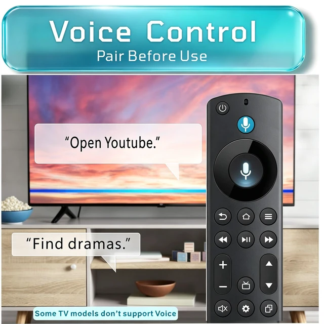 Alt view image 3 of 7 - Replacement for Insignia TV Remote, Insignia Fire TV Remote 2026-2020, Universal for Toshiba Hisense TCL Ember Fire Smart TV, Remote Finder, Smooth feel, Premium