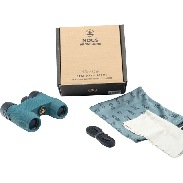 Alt view image 5 of 6 - Standard Issue 10x25 Waterproof Binoculars Lightweight, Compact, 10x Magnification, Wide View, Multi-Coated Lenses for Bird Watching, Hiking, Camping, and Outdoor Activities - Blue
