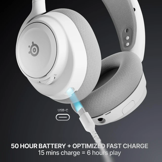 Alt view image 6 of 7 - Arctis Nova 7 Wireless Gen 2 Gaming Headset - Real-Time App Control, 50+ HR Play, Neodymium Drivers, Mix 2.4GHz/Bluetooth, PC, PS5, PS4, Switch 1/2, Mobile - White