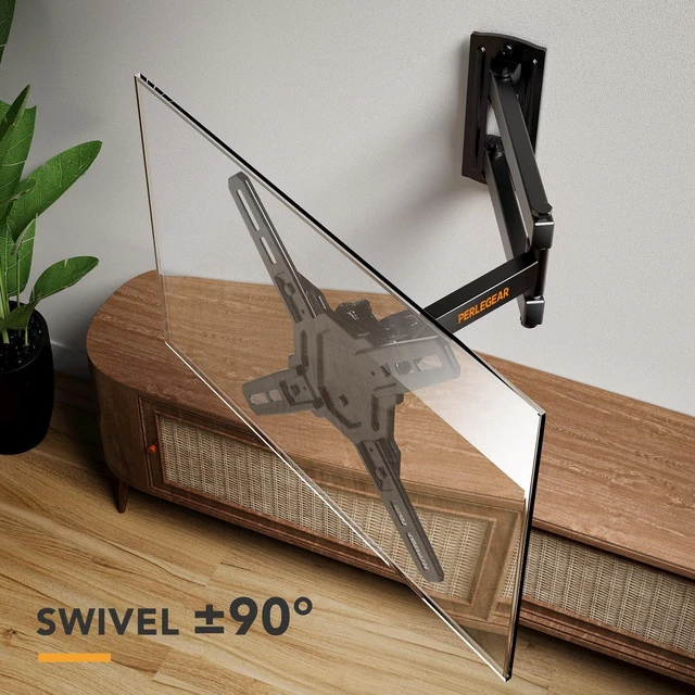 Alt view image 4 of 7 - Full Motion TV Wall Mount for 1343 inch TVs up to 44 lbs Max VESA 200x200mm, corner tv wall mount for TV & Monitors, articulating arms, Extension, swivel, tilt and rotation