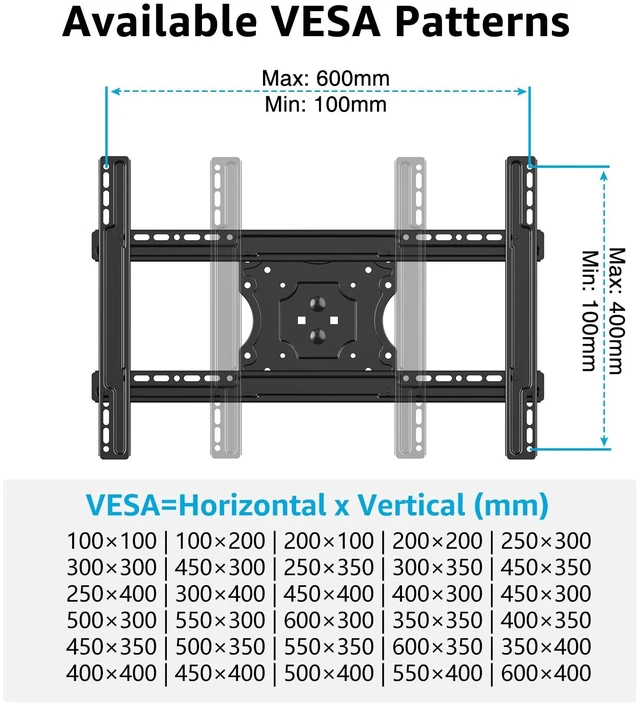 Alt view image 6 of 7 - Ceiling TV Mount for 40-75 Inch Flat Curved TVs, 360° Rotation Heavy Duty Articulating Pole with 99 lbs Capacity, Max VESA 600x400mm, Adjustable Height Ceiling Mount for Restaurant/Office