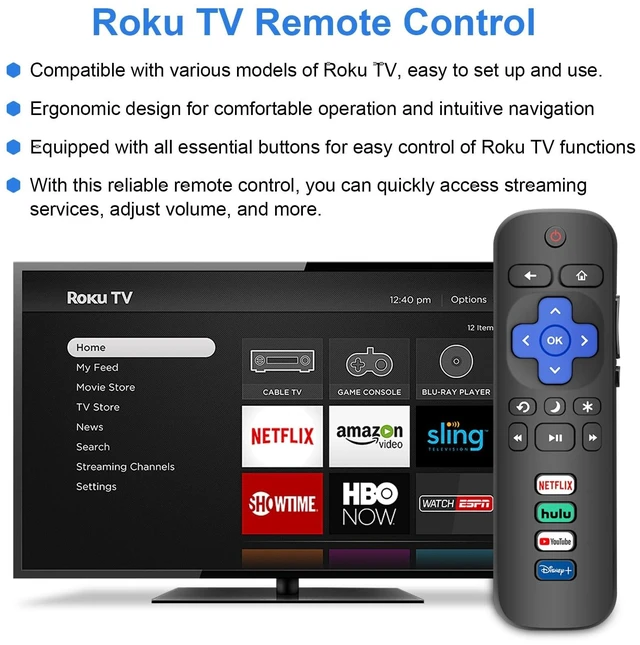 Alt view image 2 of 7 - 2 Pack Remote for Roku TV & Cover for Roku TV Only (Green & Blue) Compatible with TCL Roku/Onn Roku/Hisense Roku/Philips Roku TV Remote