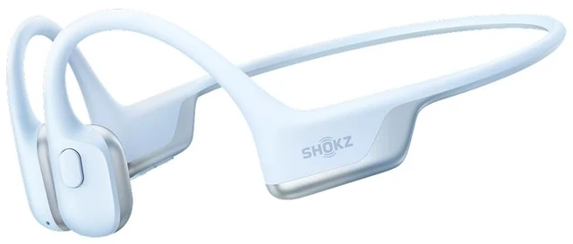Main image of OpenRun Air 2 Bone Conduction Open-Ear Bluetooth HeadphonesBlue Bundle with Hair Band26.4g lightweight; Secure fit; PremiumPitch 3.0 sound; IP67; 10H battery; Running/cycling/hiking