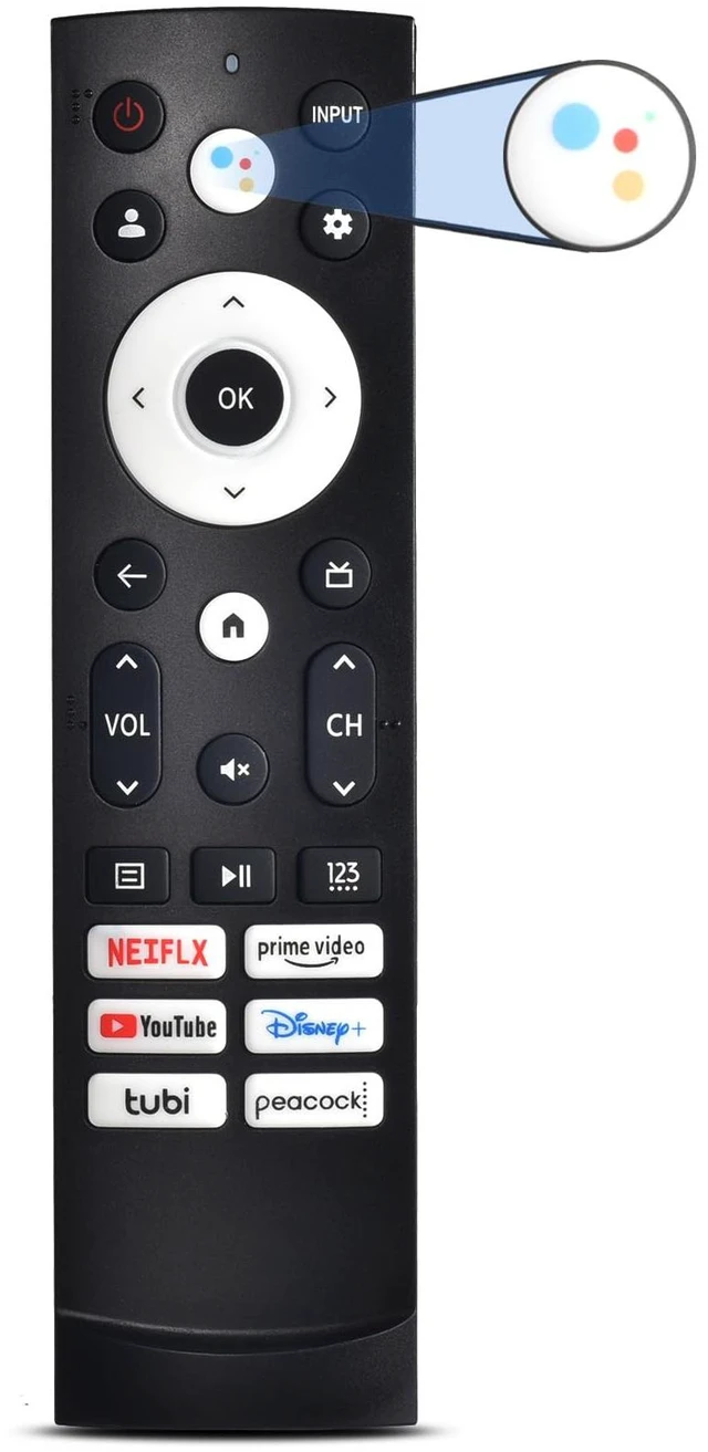 Main image of Replacement for Hisens Smart Google TV Voice Remote Control Replacement for Hisense Google Smart TV Voice Remote Replacement 4K QLED UHD Mini-LED Quantum ULED Series Remotes Control