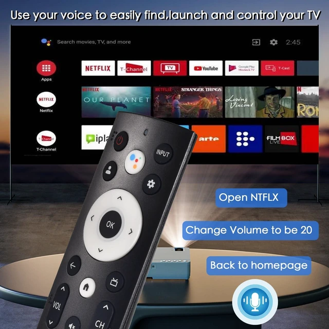 Alt view image 5 of 7 - Replacement for Hisens Smart Google TV Voice Remote Control Replacement for Hisense Google Smart TV Voice Remote Replacement 4K QLED UHD Mini-LED Quantum ULED Series Remotes Control