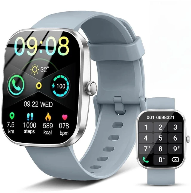 Main image of Smart Watch for Men Women, 1.91" Smartwatch(Answer/Make Calls), Fitness Watch with 24/7 Heart Rate/Sleep Monitor//Pedometer/Calories/110+ Sport Modes/IP68 Waterproof, Activity Tracker for Android iOS