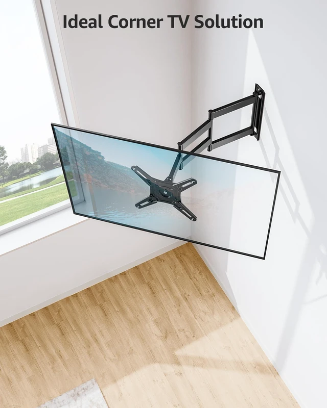 Alt view image 7 of 7 - Full Motion TV Wall Mount for Most 13-42 inch TVs, 21.7'' Long Extension Articulating Arm with Swivel Tilt Rotation, Corner TV Mount Wall Bracket for Monitor, Max VESA 200x200mm, Holds 44 lbs