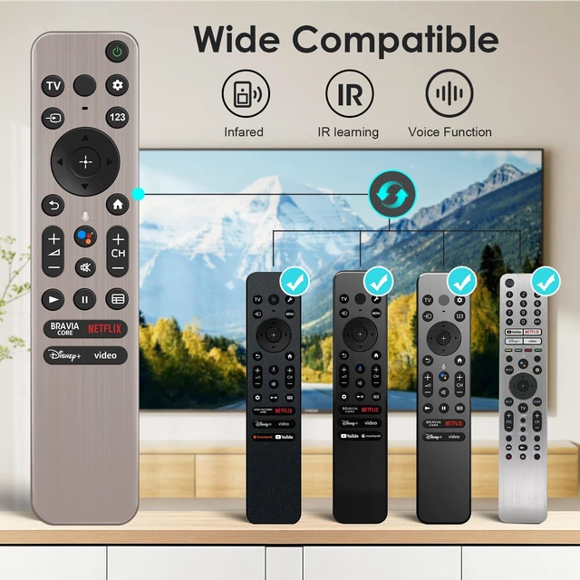 Alt view image 3 of 7 - for Sony Bravia TV Remote Control, Universal for Sony Smart TV Replacement Voice Control, for Sony Bravia XBR XR KD KDL 4K UHD OLED HDR TVs, 6 Streaming Shortcuts, Easy Pairing