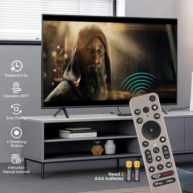 Alt view image 6 of 7 - for Sony Bravia TV Remote Control, Universal for Sony Smart TV Replacement Voice Control, for Sony Bravia XBR XR KD KDL 4K UHD OLED HDR TVs, 6 Streaming Shortcuts, Easy Pairing