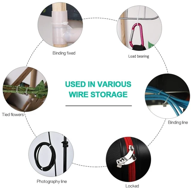 Alt view image 7 of 7 - Zip Ties,2000 Piece Self-Locking Nylon White Cable Ties,Assorted Sizes 4+6+8+10+12-Inch,Multi-Purpose Wire Management Plastic Ties,Perfect for Home,Garden,Office,Travel and Workshop