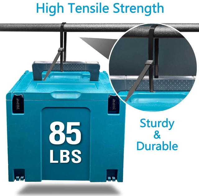 Alt view image 3 of 7 - Zip Ties 12 inch (4000 Pack), 85 lb, Double-sided Toothed, Delivering 1.7X Tensile Strength in the Same Specs, Black, Heavy Duty Cable Ties