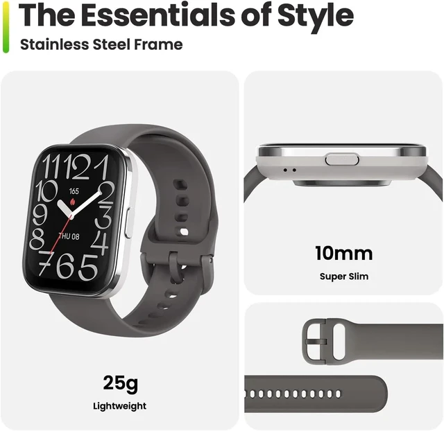 Alt view image 2 of 7 - Bip 5 Unity Smart Watch, 1.9" Screen, 11-Day Battery, iOS/Android 46mm, Water-Resistant, 120+ Sports Modes, Heart Rate & Sleep Monitor, Customizable Watch Faces