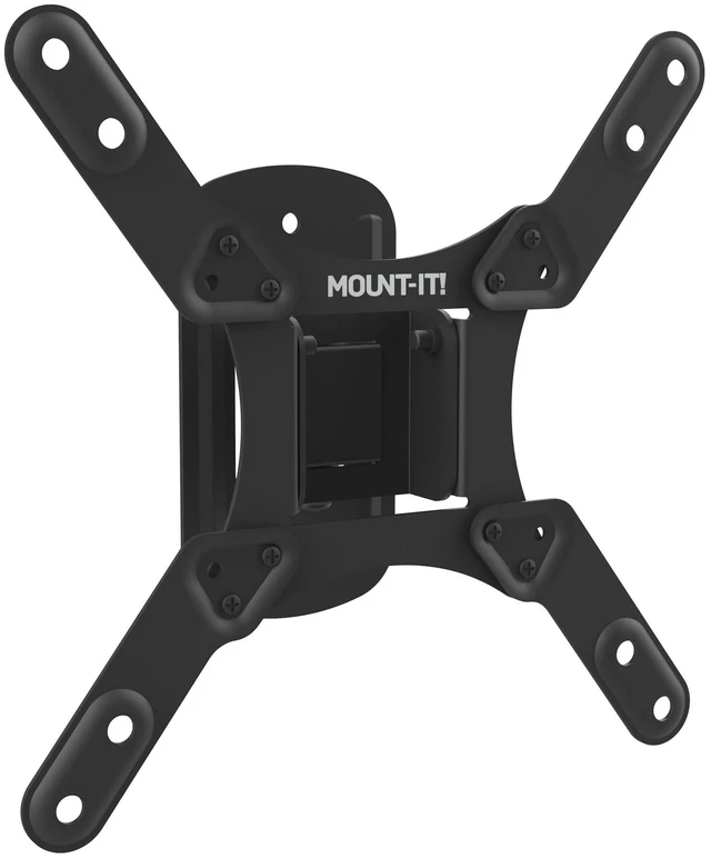 Main image of Mount-It Full Motion TV Wall Mount for 17-50 Inch, Steel, 44 lbs, Black Swivel Tilt Articulating Bracket, Monitor Wall Mount, VESA 75x75 to 200x200, Single Stud, Low-Profile 2.4 in, for RV