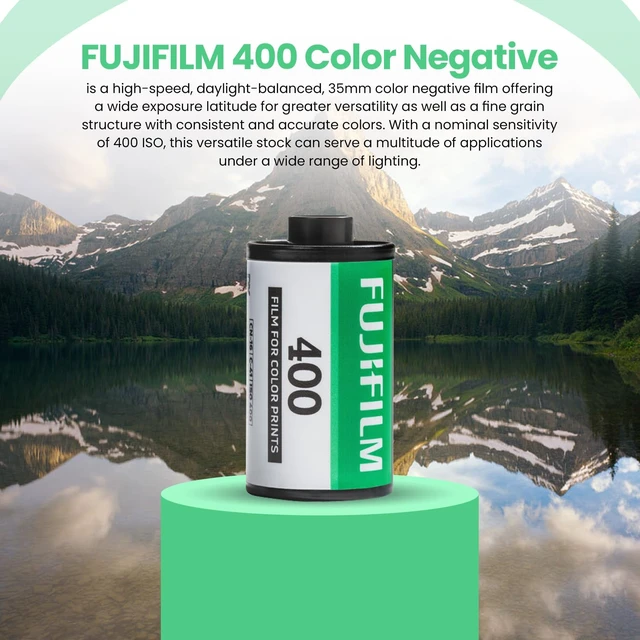 Alt view image 3 of 7 - 400 Color Negative Film (35mm Roll Film, 36 Exposures, 3-Rolls) + BluebirdSales Microfiber Cleaning Cloth