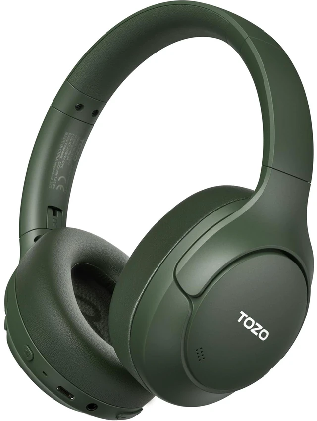 Main image of HT3 Hybrid Noise Cancelling Wireless Headphones, 90H Over Ear Headset Hi Res Audio, AI Voice Assistant, Dual Device Connection, 32 Custom EQs, Built In 5 Mics, ANC, Foldable, Bluetooth 6.0 Green