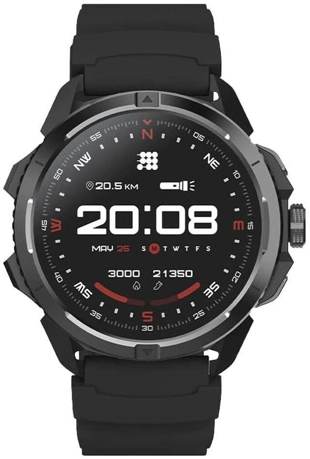 Main image of Terra Rugged Smartwatch with Dual-Band GPS Obsidian Black 1.48 AMOLED, Offline Maps, VITA AI, AI Coach, Readiness Score, 5ATM, 14-Day Battery