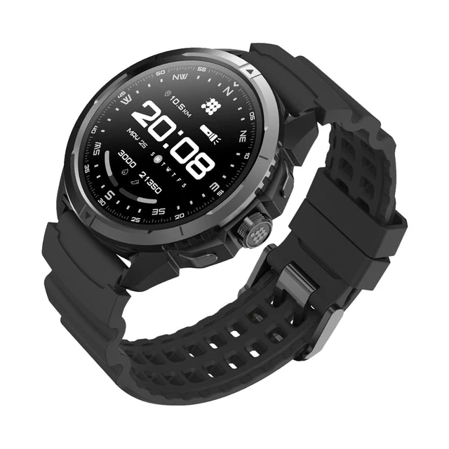 Alt view image 2 of 7 - Terra Rugged Smartwatch with Dual-Band GPS Obsidian Black 1.48 AMOLED, Offline Maps, VITA AI, AI Coach, Readiness Score, 5ATM, 14-Day Battery