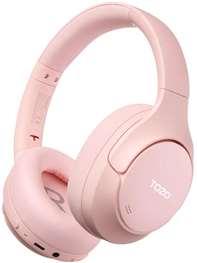 Main image of HT3 Hybrid Noise Cancelling Wireless Headphones, 90H Over Ear Headset Hi Res Audio, AI Voice Assistant, Dual Device Connection, 32 Custom EQs, Built In 5 Mics, ANC, Foldable, Bluetooth 6.0 Pink