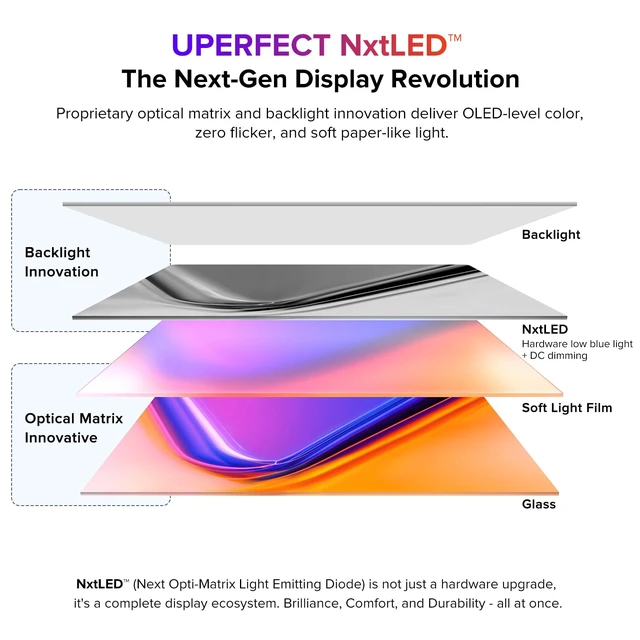 Alt view image 2 of 7 - NxtLED Portable Monitor 18.5" 120Hz, Professional Eye-Care Screen 145% sRGB Matte Travel Gaming Monitor for MacBook, Laptop, PC, Portable Second Screen with Kickstand, Bag, VESA