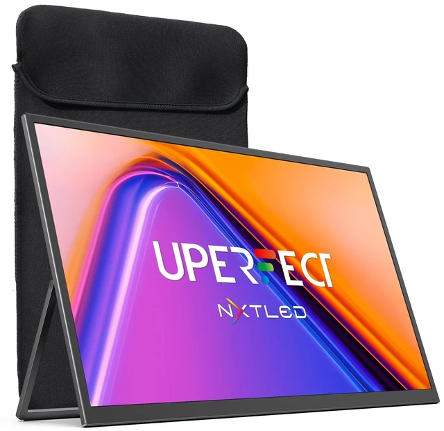 Main image of NxtLED Portable Monitor 18.5" 120Hz, Professional Eye-Care Screen 145% sRGB Matte Travel Gaming Monitor for MacBook, Laptop, PC, Portable Second Screen with Kickstand, Bag, VESA
