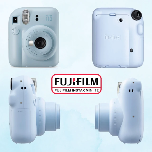 Alt view image 3 of 7 - Instax Mini 12 Instant Camera Bundle with Instax Mini Instant Film Value Pack (60 Sheets) with Accessories Including Protective Case, Strap, Photo Album (Pastel Blue)