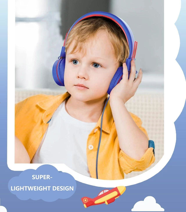 Alt view image 4 of 7 - Upgrade USB Type C Kids Headphone for School, 94dB Safe Volume Limited, HD Stereo Sound, Foldable Lightweight On-Ear Headphones for Boys/Girls/Students/Tablet/Travel(Navy Blue)