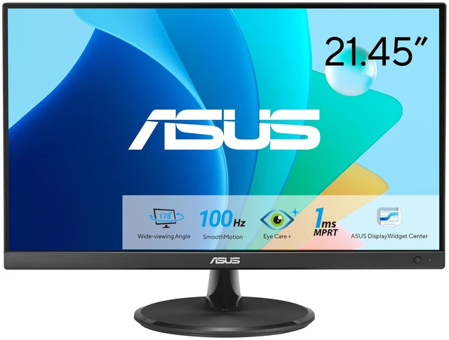 Main image of VP227HF 22 Inch 1080P FHD 100Hz Computer Monitor, HDMI, VGA Full HD, 99% sRGB, Frameless, 100Hz, Adaptive-Sync, 1ms, HDMI, Eye Care, Low Blue Light, Flicker Free, VESA Wall Mount