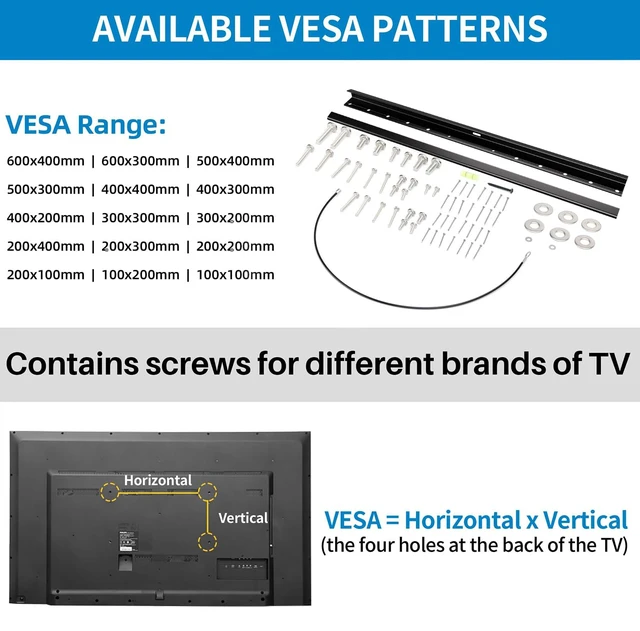 Alt view image 3 of 5 - Studless Drywall TV Mount for 32-75 inch TVs, No Stud TV Wall Bracket Max VESA 600x400mm up to 150 lbs Universal Fits Most LED LCD Plasma Flat/Curved Screen TVs & Monitors