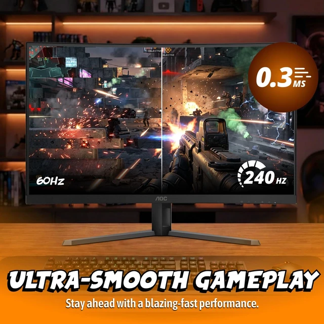 Alt view image 2 of 7 - 32 Inch Curved Gaming Monitor FHD 260Hz Overclocked VA 0.3ms, C32G42ZE 1920×1080 Computer Monitor, 240Hz Native / 260Hz OC, Adaptive-Sync, DP 1.4, HDMI 2.0, Console Ready, 3-Year Zero-Bright-Dot