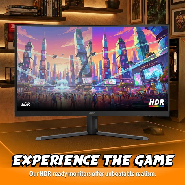 Alt view image 5 of 7 - 32 Inch Curved Gaming Monitor FHD 260Hz Overclocked VA 0.3ms, C32G42ZE 1920×1080 Computer Monitor, 240Hz Native / 260Hz OC, Adaptive-Sync, DP 1.4, HDMI 2.0, Console Ready, 3-Year Zero-Bright-Dot